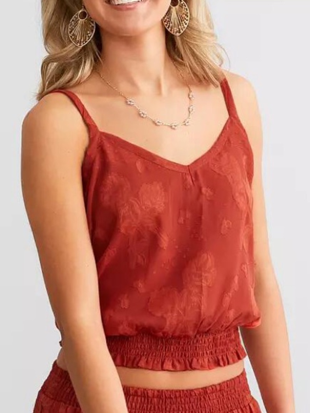 Willow & Root Floral Jacquard Tank Top